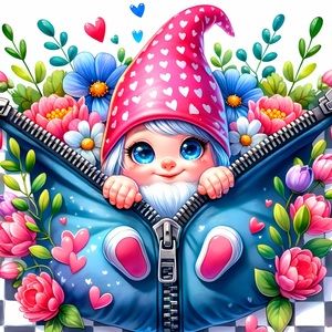 Gnome in zipper 20 oz tumbler